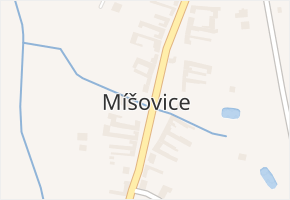 Míšovice v obci Hostěradice - mapa části obce