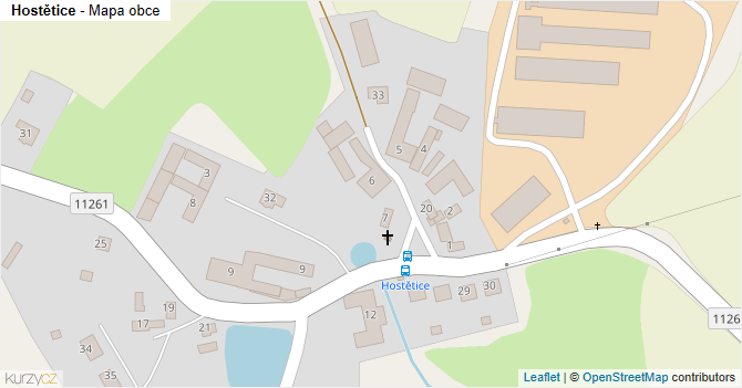 Hostětice - mapa obce