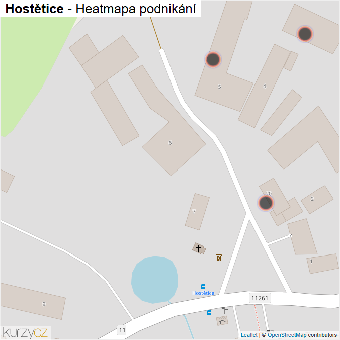 Mapa Hostětice - Firmy v obci.