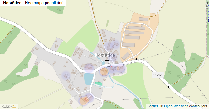 Hostětice - mapa podnikání