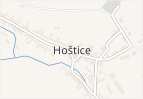 Hoštice v obci Hoštice - mapa části obce