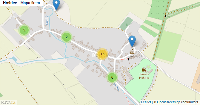 Hoštice - mapa firem