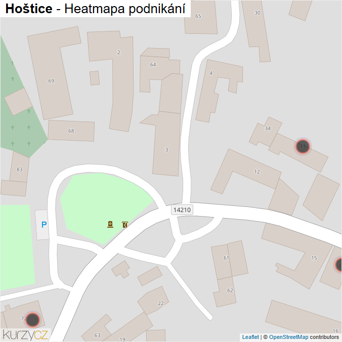 Mapa Hoštice - Firmy v obci.