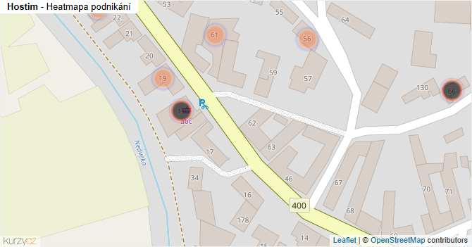 Hostim - mapa podnikání