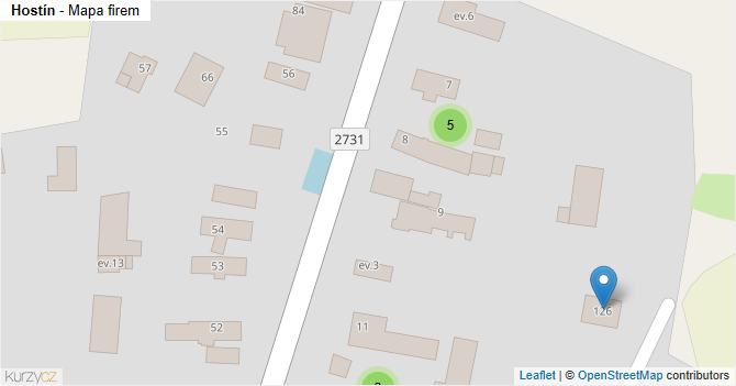 Hostín - mapa firem