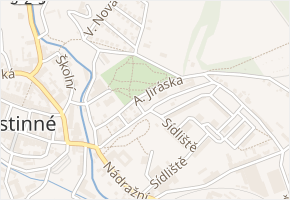 A. Jiráska v obci Hostinné - mapa ulice