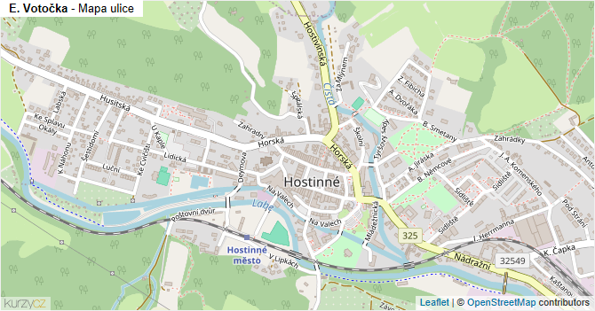 E. Votočka - mapa ulice