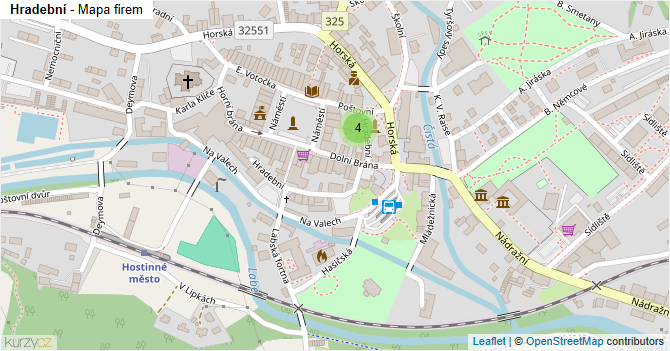 Hradební - mapa firem