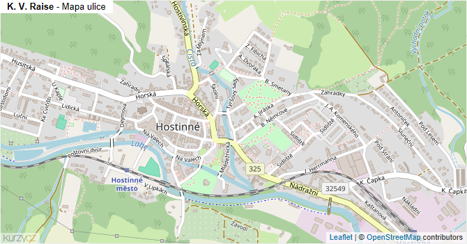 K. V. Raise - mapa ulice