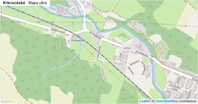Krkonošská - mapa ulice