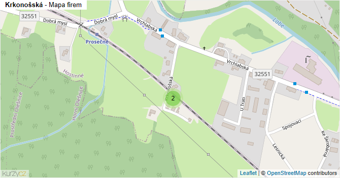 Krkonošská - mapa firem