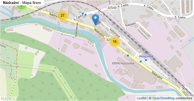 Nádražní - mapa firem