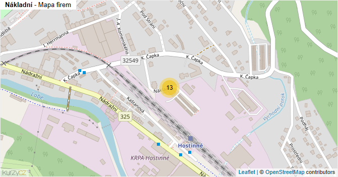 Nákladní - mapa firem