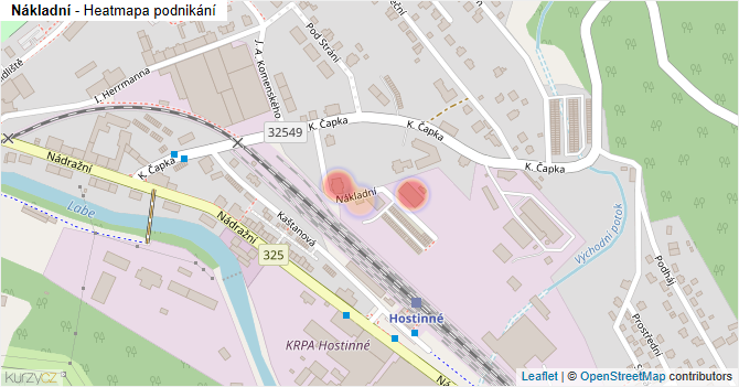 Nákladní - mapa podnikání