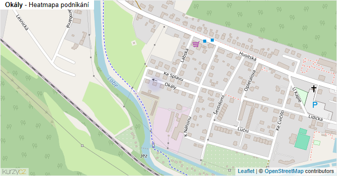 Okály - mapa podnikání