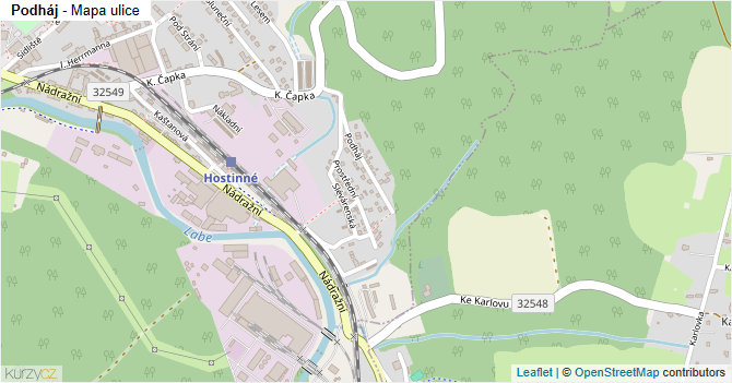Podháj - mapa ulice