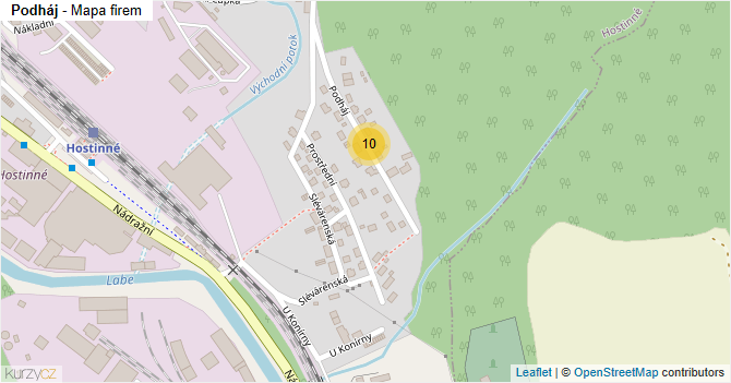 Podháj - mapa firem