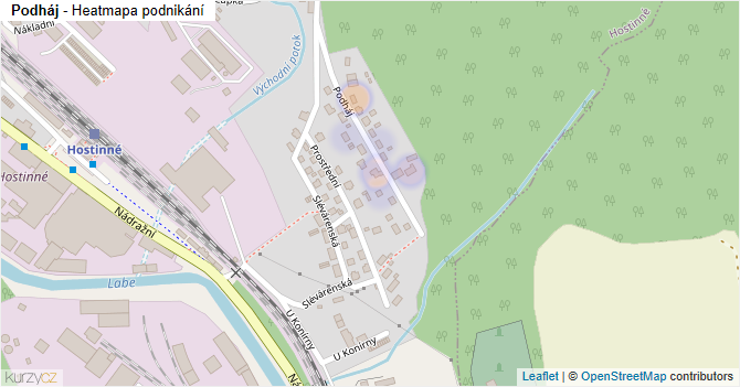 Podháj - mapa podnikání