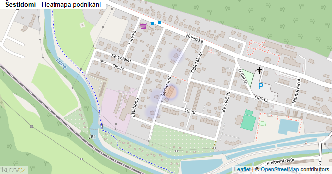 Šestidomí - mapa podnikání