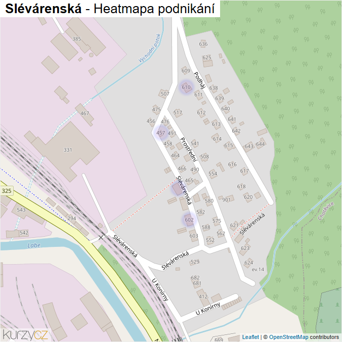 Mapa Slévárenská - Firmy v ulici.