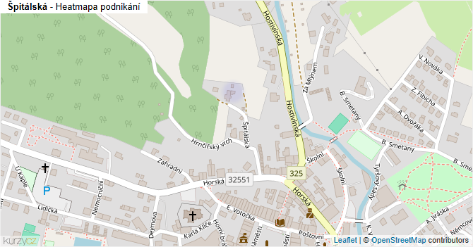 Špitálská - mapa podnikání