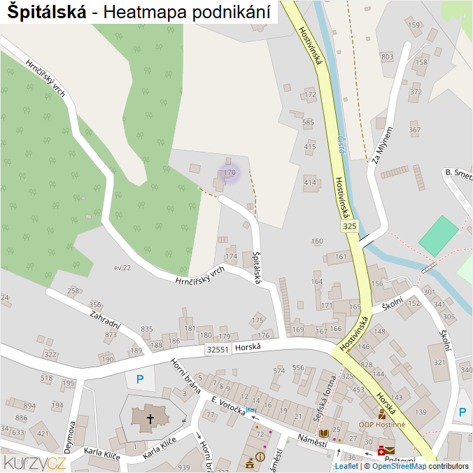 Mapa Špitálská - Firmy v ulici.
