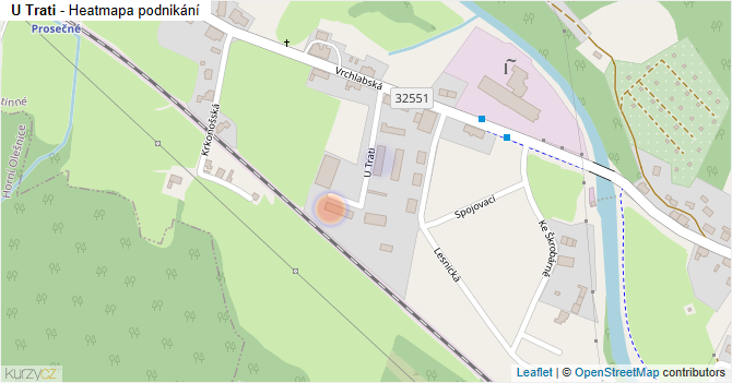 U Trati - mapa podnikání