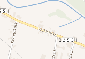 Vrchlabská v obci Hostinné - mapa ulice