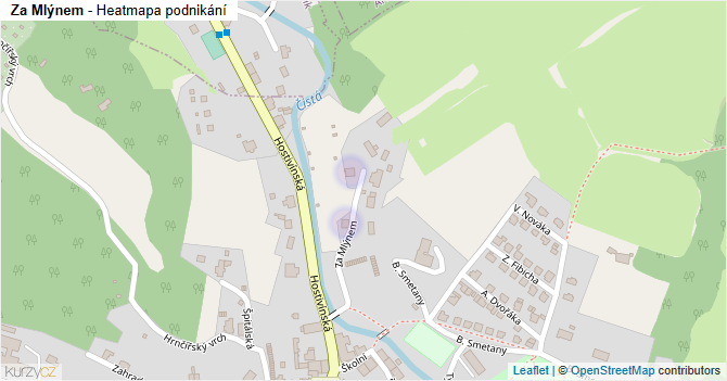 Za Mlýnem - mapa podnikání