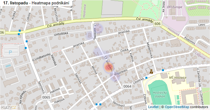 17. listopadu - mapa podnikání