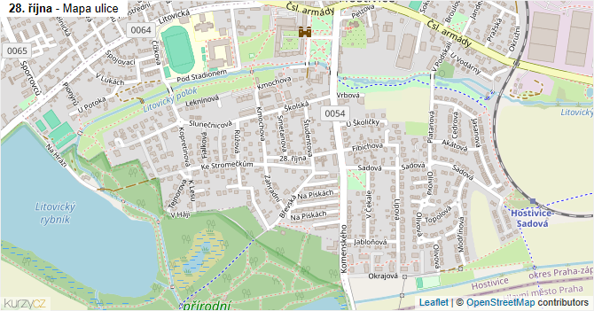 28. října - mapa ulice