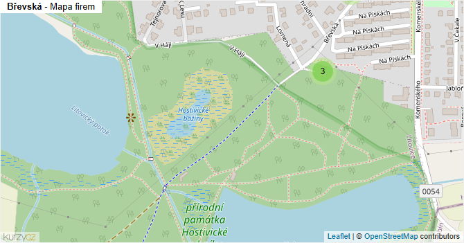 Břevská - mapa firem
