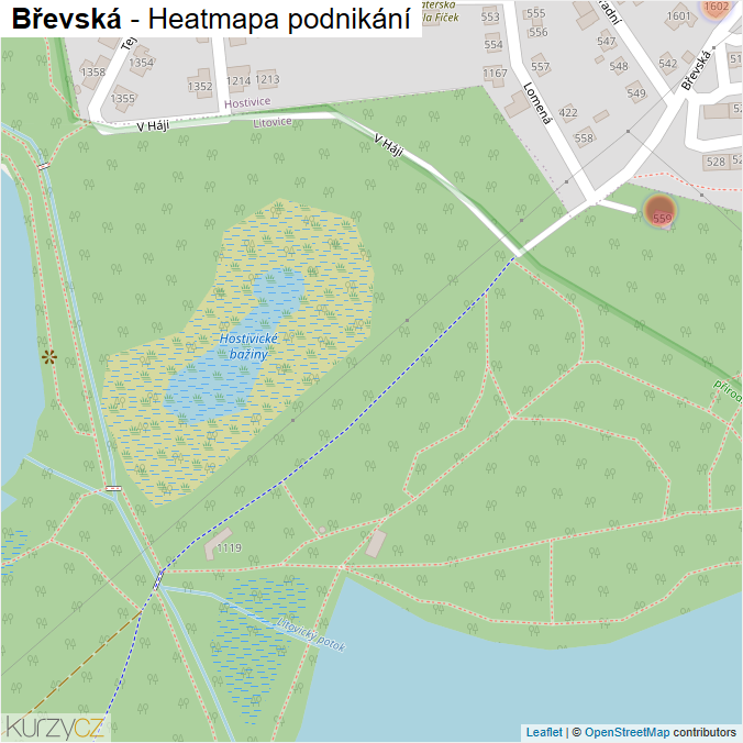 Mapa Břevská - Firmy v ulici.