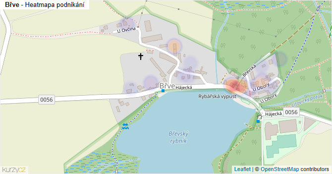 Břve - mapa podnikání