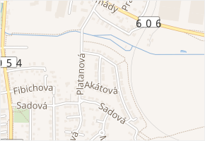 Cedrová v obci Hostivice - mapa ulice