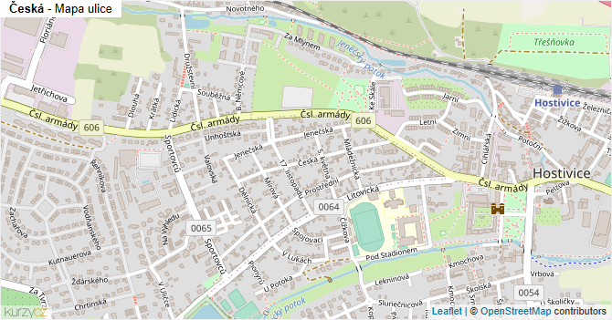 Česká - mapa ulice