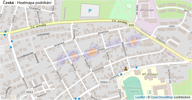 Česká - mapa podnikání