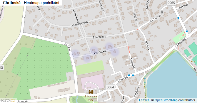Chrtínská - mapa podnikání