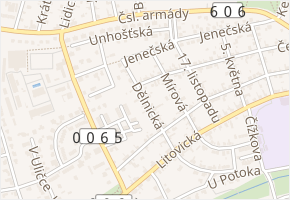 Dělnická v obci Hostivice - mapa ulice