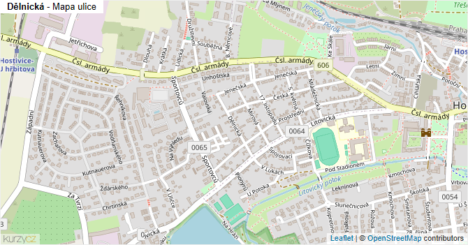 Dělnická - mapa ulice
