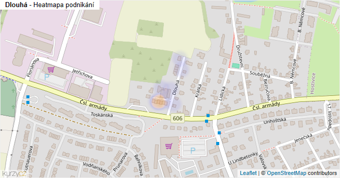 Dlouhá - mapa podnikání