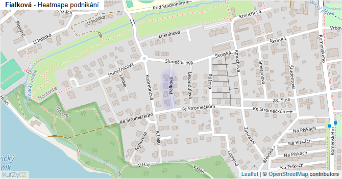 Fialková - mapa podnikání