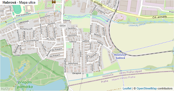 Habrová - mapa ulice