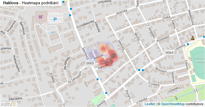 Haklova - mapa podnikání