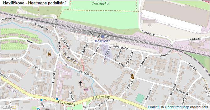 Havlíčkova - mapa podnikání