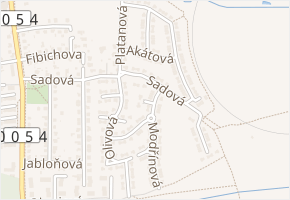 Jedlová v obci Hostivice - mapa ulice