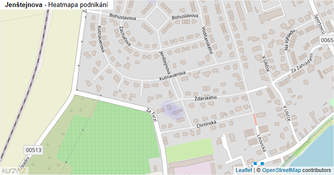 Jenštejnova - mapa podnikání