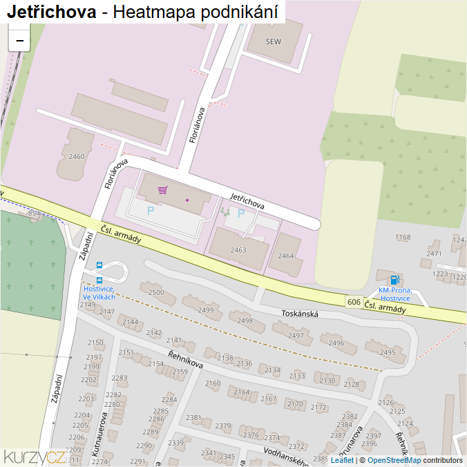 Mapa Jetřichova - Firmy v ulici.