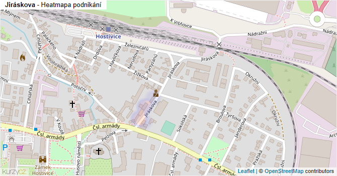 Jiráskova - mapa podnikání