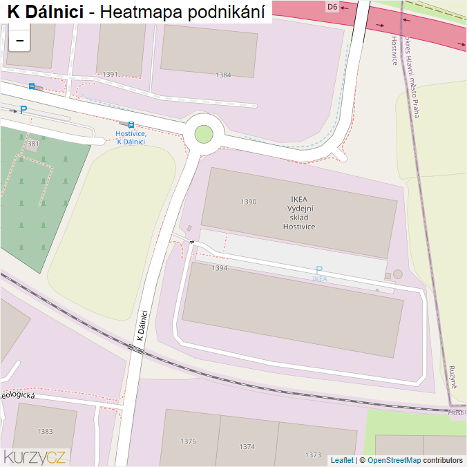 Mapa K Dálnici - Firmy v ulici.